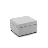 3 Seat Module Sectional Sofa Couch With 2 Ottoman,Seat Cushion and Back Cushion Removable and Washable,Light Grey