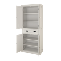 Four-door, one-drawer cabinet, Field grid model-White