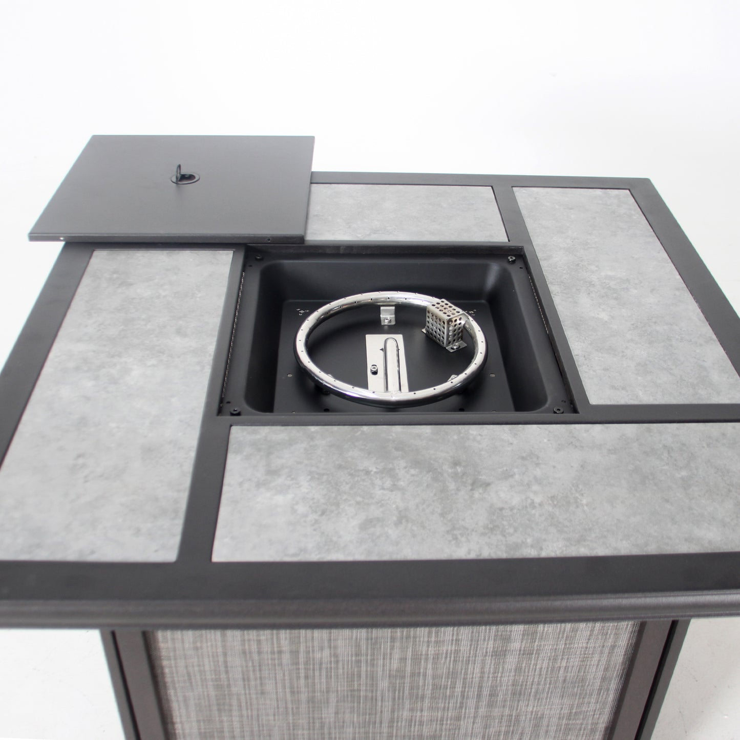 37 Inch Outdoor Gas Fire Pit, 46,000 BTU Steel Fire Table