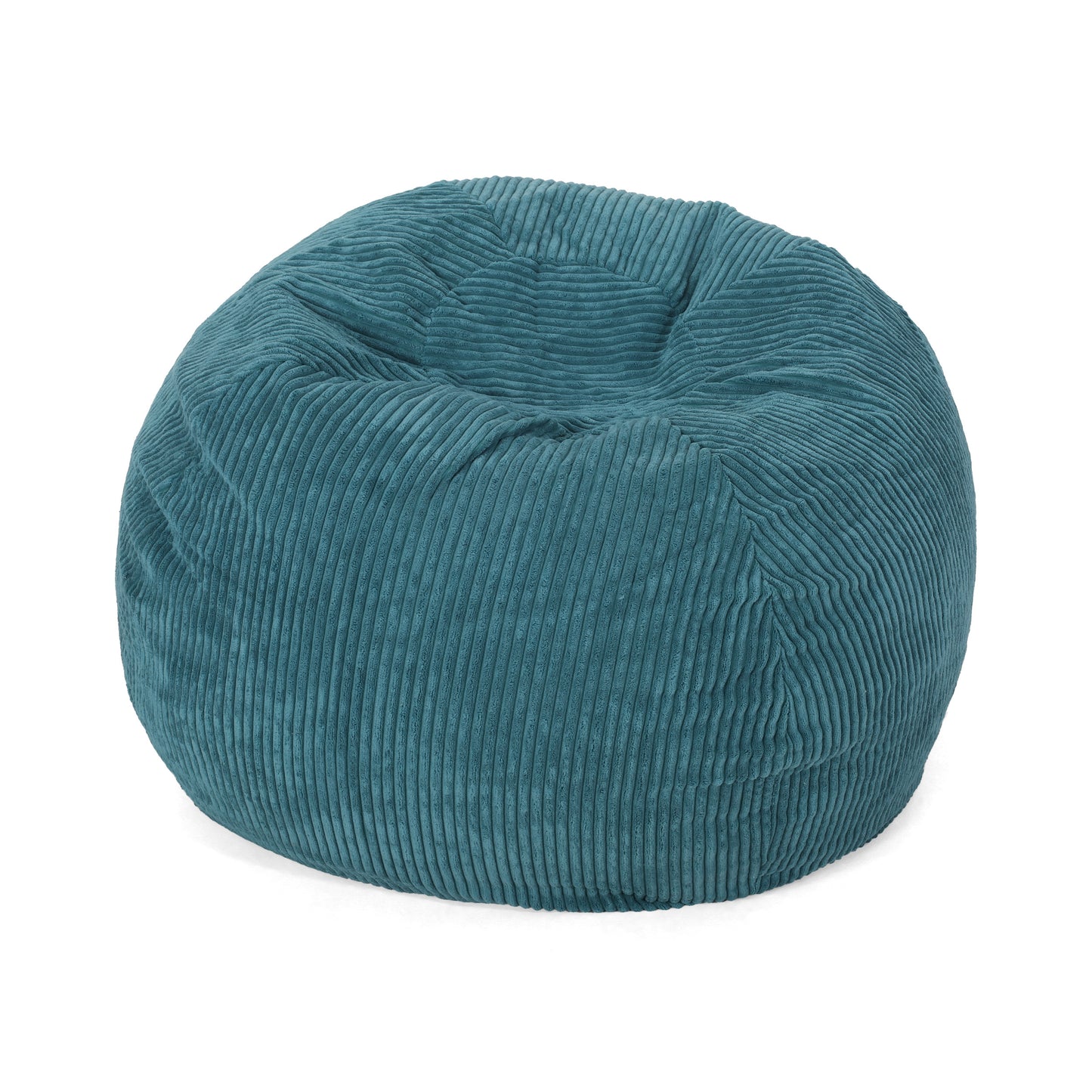 Riviera Modern Corduroy 3 Foot Beanbag, Dark Teal