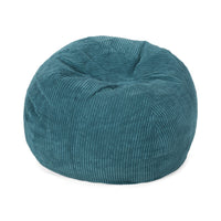 Riviera Modern Corduroy 3 Foot Beanbag, Dark Teal