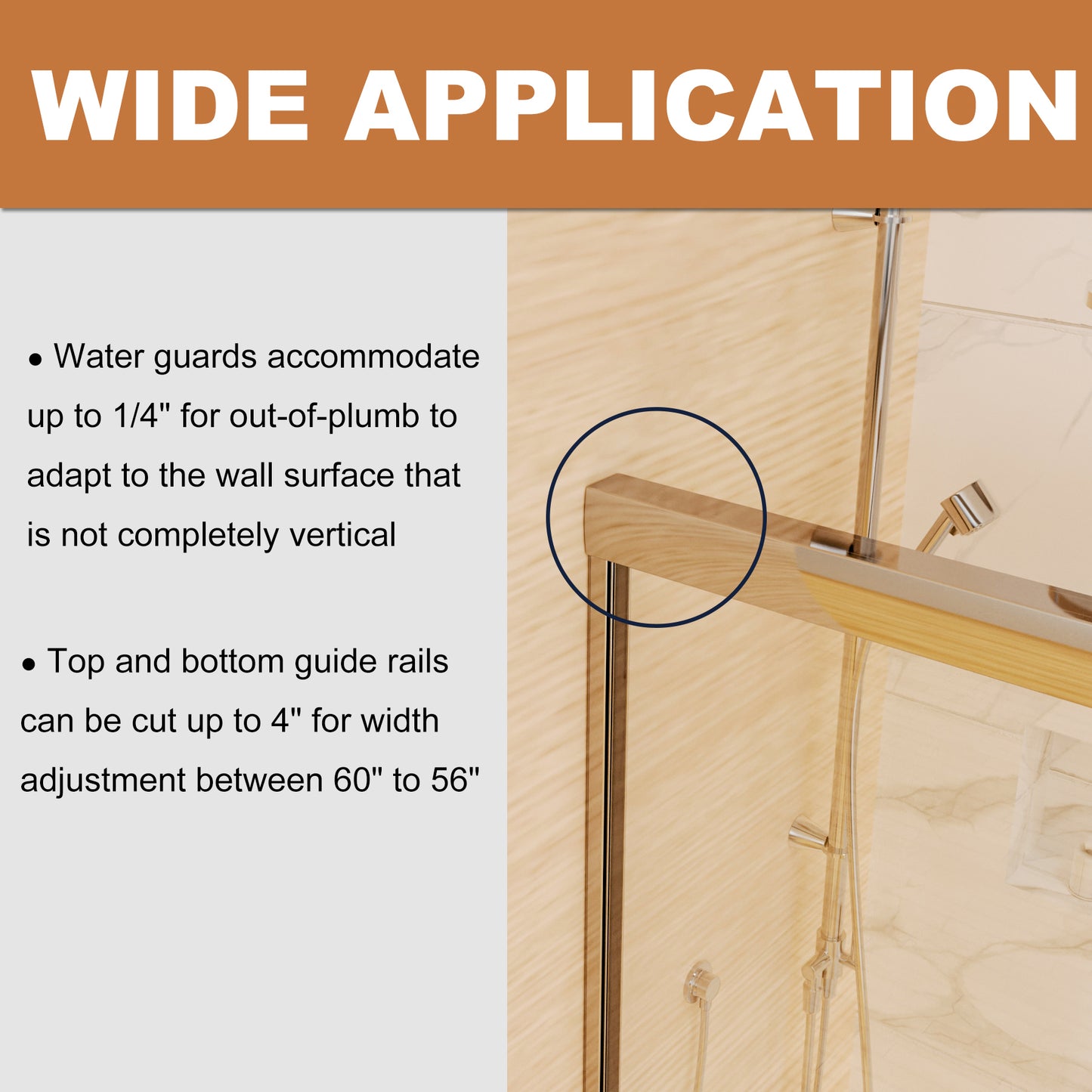 60 in. x 70 in. Traditional Sliding Shower Door in Chrome with Clear Glass