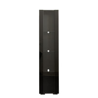 Black side cabinet with aluminum strip lamp,With large storage space