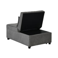 Folding Ottoman Sofa Bed (Light Gray)