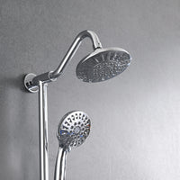 6 Inch Rain Shower Head with Handheld Shower Head Bathroom Rain Shower System