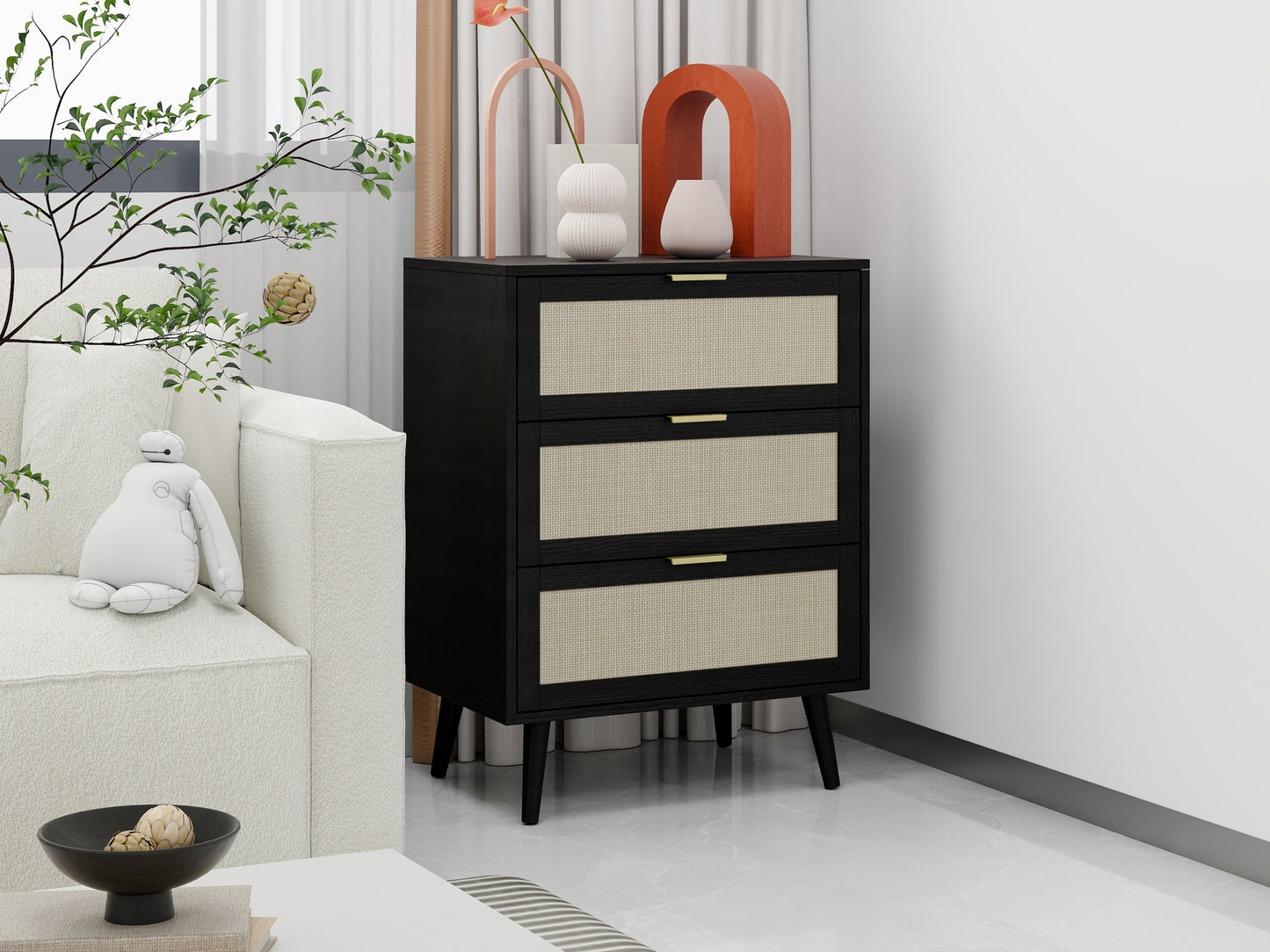 3 Drawer Cabinet, Suitable for bedroom, living room, study