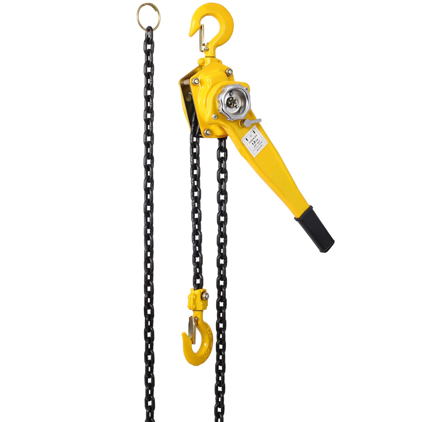 Lever Chain Hoist 1 1/2 Ton 3300LBS Capacity 10 FT Chain Come Along with Heavy Duty Hooks Ratchet Lever Chain Block Hoist Lift Puller