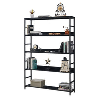 [VIDEO] 5-Tier Home Office Bookcase Open Bookshelf Storage Large 5 Shelf Bookshelf Furniture with Metal Frame, Black