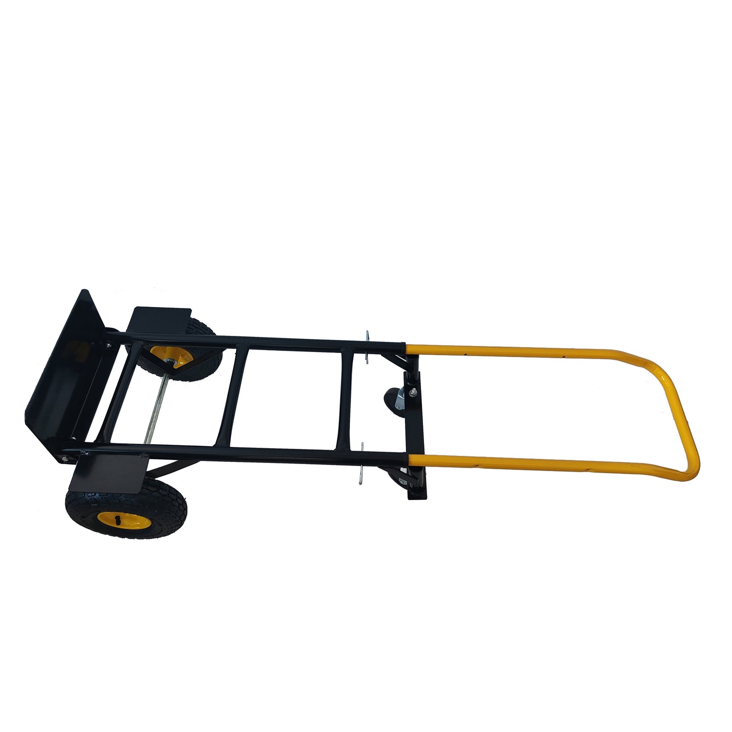 HT1002BK-YL   Hand Truck Dual Purpose 2 Wheel Dolly Cart and 4 Wheel Push Cart with Swivel Wheels 330 Lbs Capacity Heavy Duty Platform Cart for Moving/Warehouse/Garden/Grocery