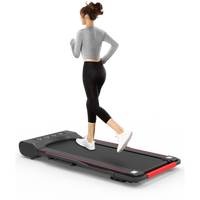 Under Desk Walking Pad Treadmill Foldable with Handlebar Remote Controll, 300 LB Capacity