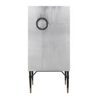 ACME Yoela Wine Cabinet, Aluminum Finish AC01996