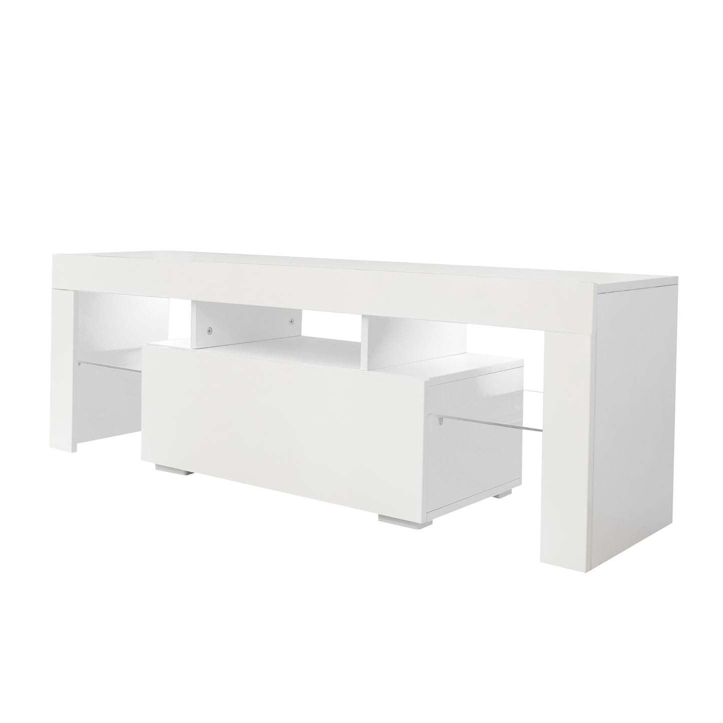 Entertainment TV Stand, Large TV Stand TV Base Stand with LED Light TV Cabinet.