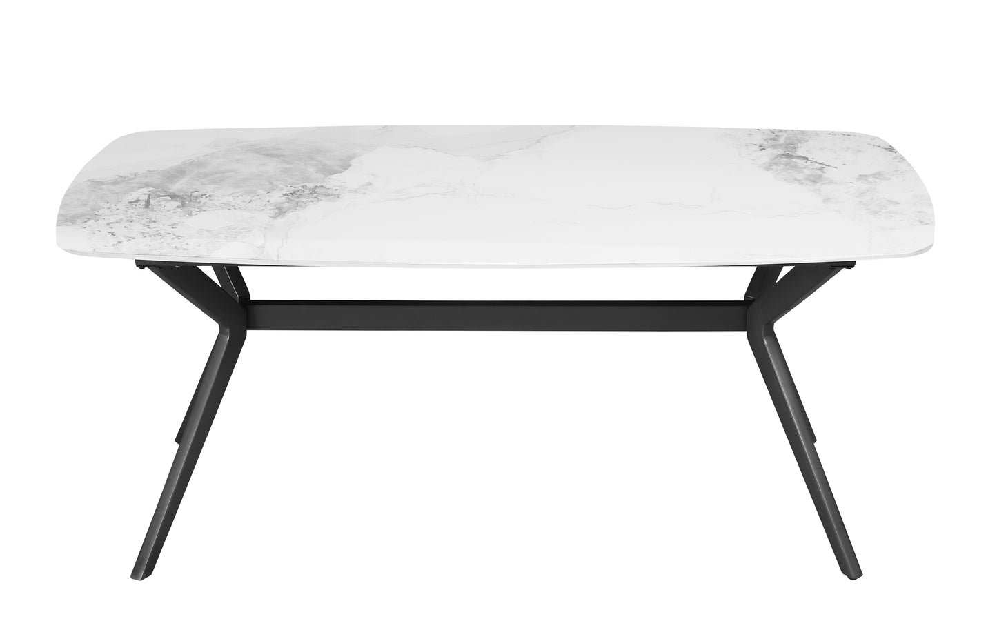 Morden Horse belly shape dining table with metal base