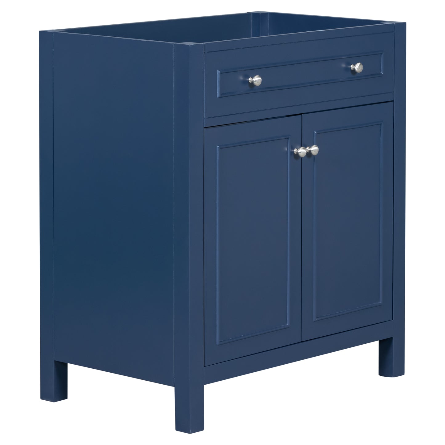 30" Bathroom Vanity without Sink Top, Cabinet Base Only, Bathroom Storage Cabinet with Two Doors and Adjustable Shelf, Blue