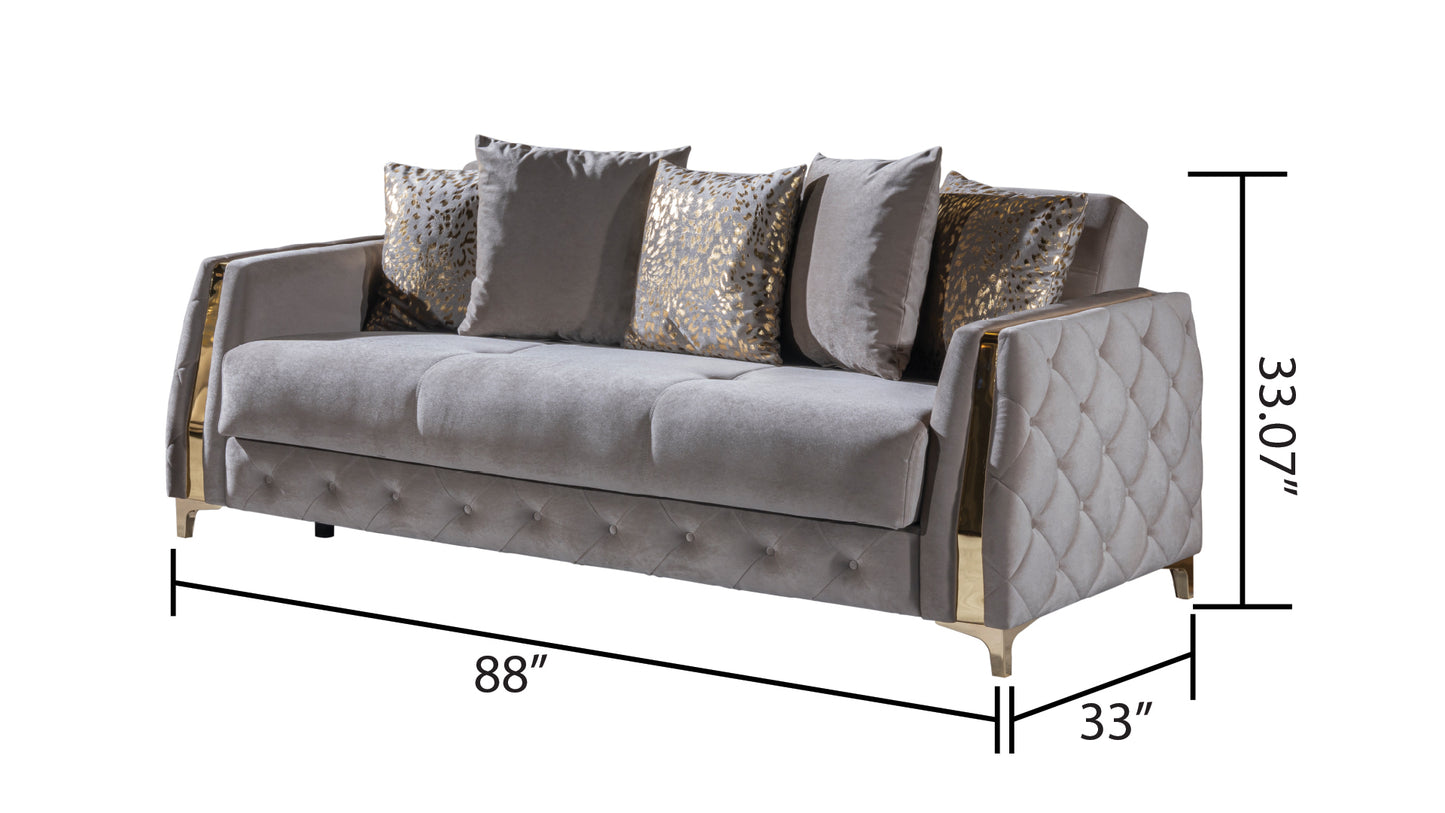 Lust 2Pc Modern Living Room Set  in Taupe