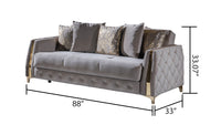 Lust 3Pc Modern Living Room Set  in Taupe