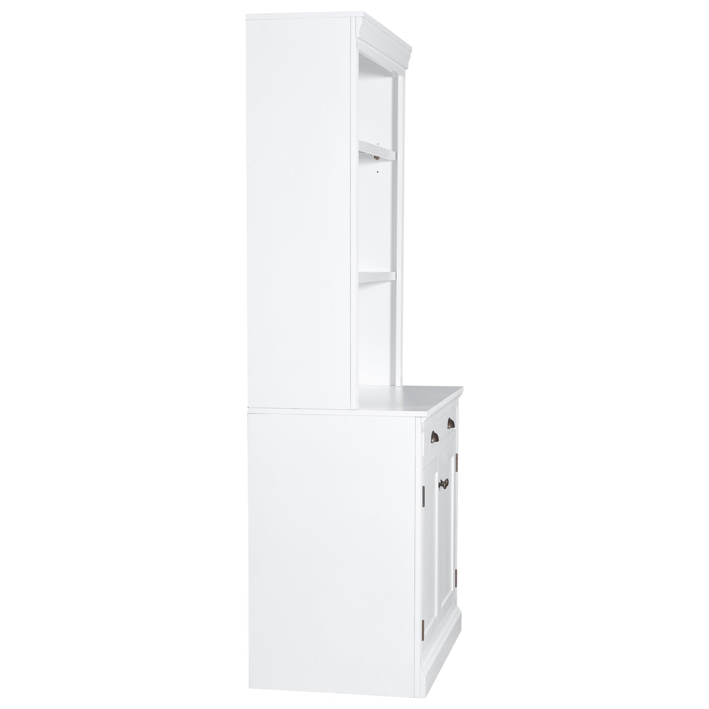 83.4"Tall Bookshelf with LED Lighting, Modern Bookcase with 2 Doors and 1 Drawer,Storage Bookcase with Open Shelves for Living Room,Bedroom,Home Office,White