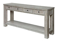 Sofa Table Antique White Rustic Solid wood Storage Table Open Shelf Bottom Living Room 1pc Side Table.