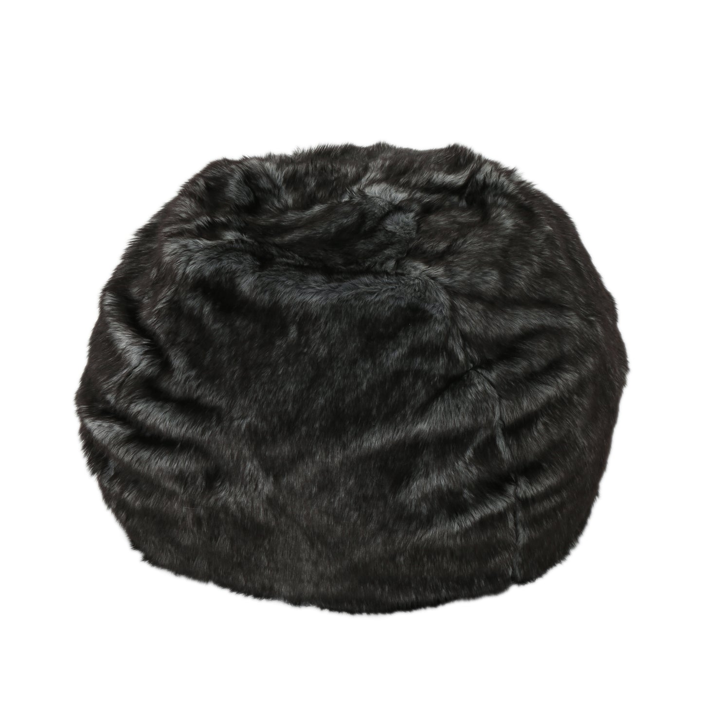 Cassell Modern Glam Faux Fur 3 Foot Bean Bag, Black and White