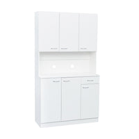 70.87" Tall Wardrobe& Kitchen Cabinet, with 6-Doors, 1-Open Shelves and 1-Drawer for bedroom,White