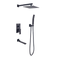 Shower System 16 Inch Square Bathroom Luxury Rain Mixer Shower Combo Set