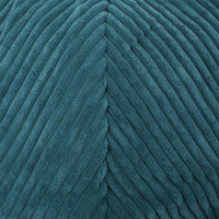 Riviera Modern Corduroy 3 Foot Beanbag, Dark Teal