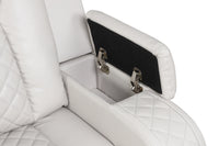 Benz LED & Power Recliner 3 PC Made With Faux Leather in Ice