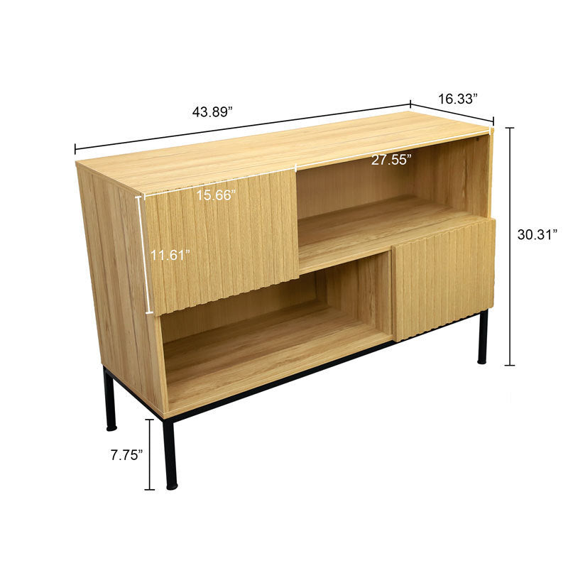 Sideboard Buffet Cabinet, Modern Accent Cabinet with Wavy Grain Door, Console Table with Storage for Living Room, Dinning Room, kitchen