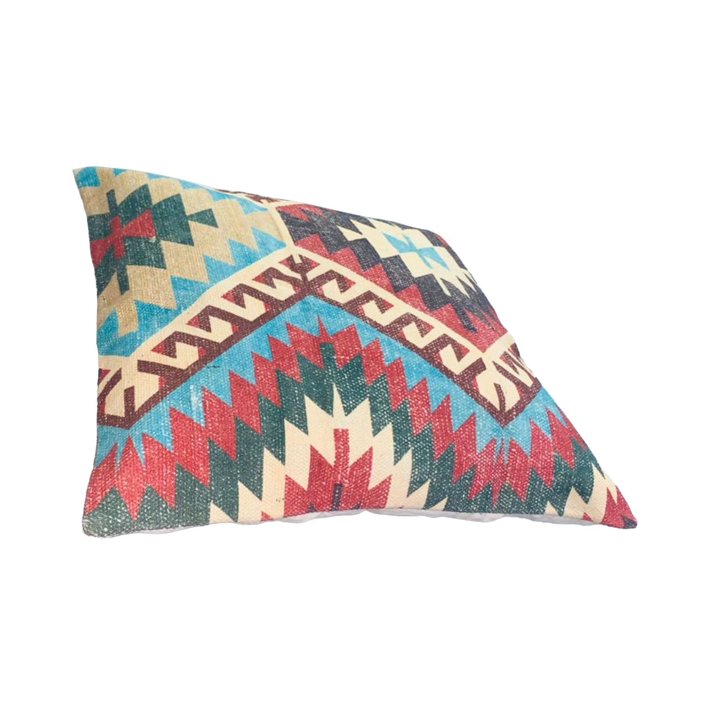 24 x 24 Square Cotton Accent Throw Pillow, Western Tribal Pattern, Multicolor