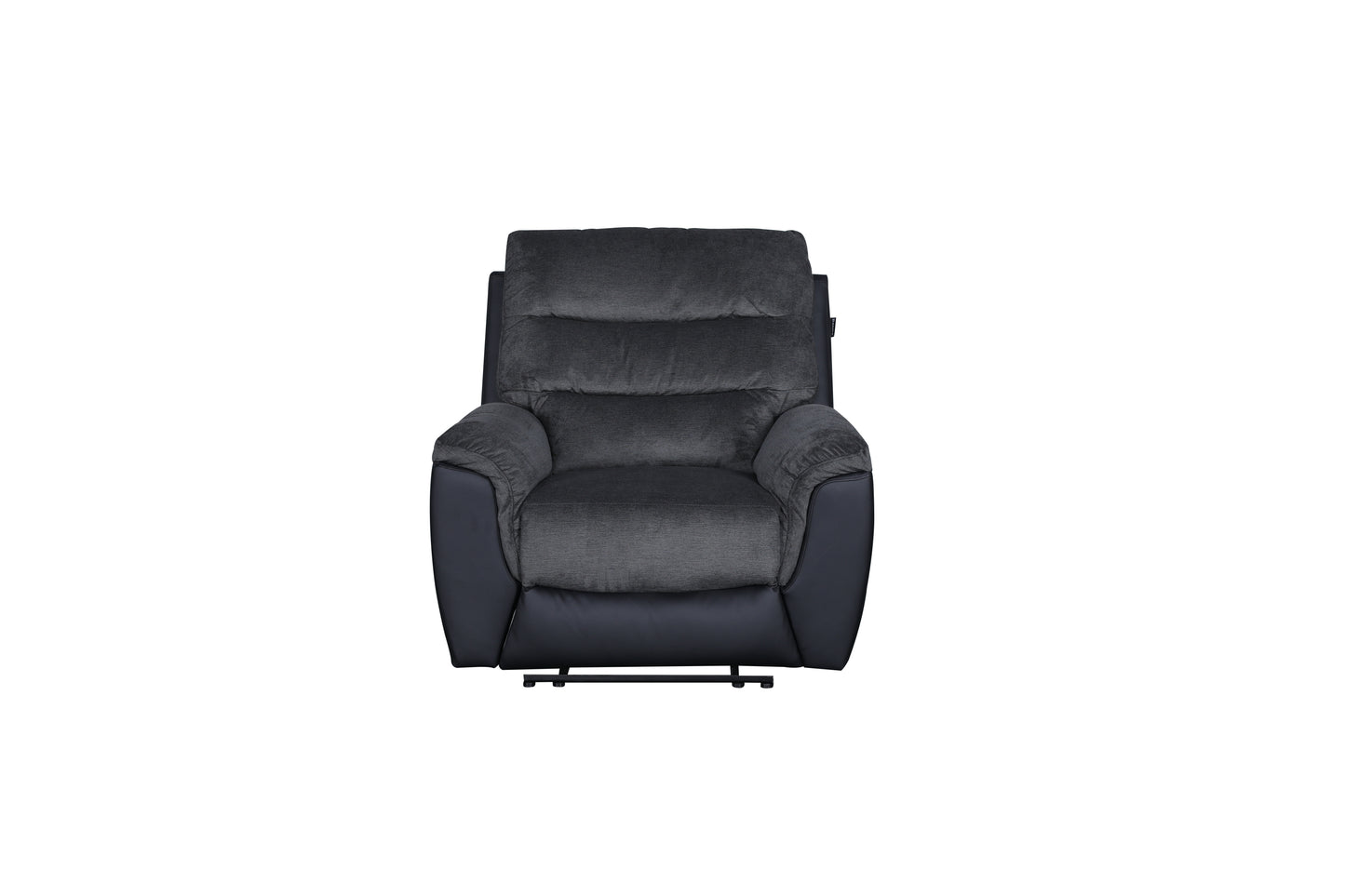 Chris 3 Seater Sofa and Double Recliner set Black/Grey