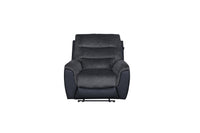 Chris 3 Seater Sofa and Double Recliner set Black/Grey