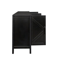 Cabinet with 4 Doors and 4 open shelgves,Freestanding Sideboard Storage Cabinet Entryway Floor Cabinet for Living Room Office Bedroom