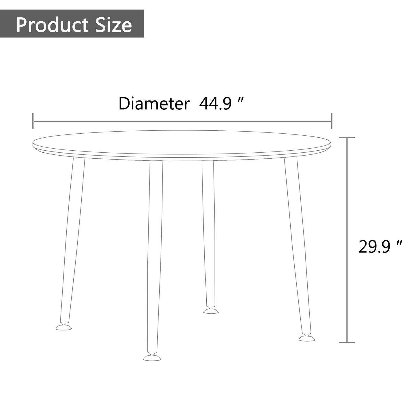 Diameter 44.8 inch MDF Modern simplicity roundI Imitation wood grain  dining table.Applicable 6-8 persons to dining room and meeting room.F-1164-WOOD