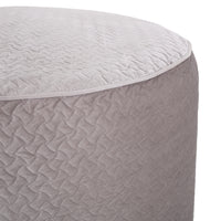 Barker Glam 4 Ft Velvet Quilt Pattern Beanbag, Silver