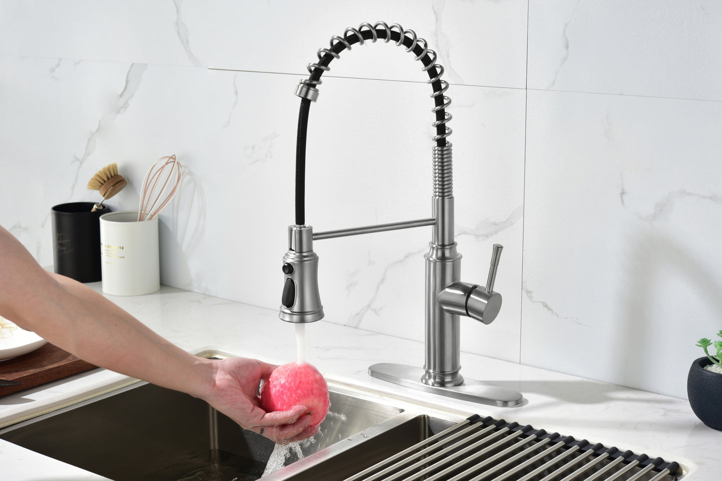 Touch Kitchen Faucet with Pull Down Sprayer Commercial Kitchen Faucet with Dual Function Pull-Down