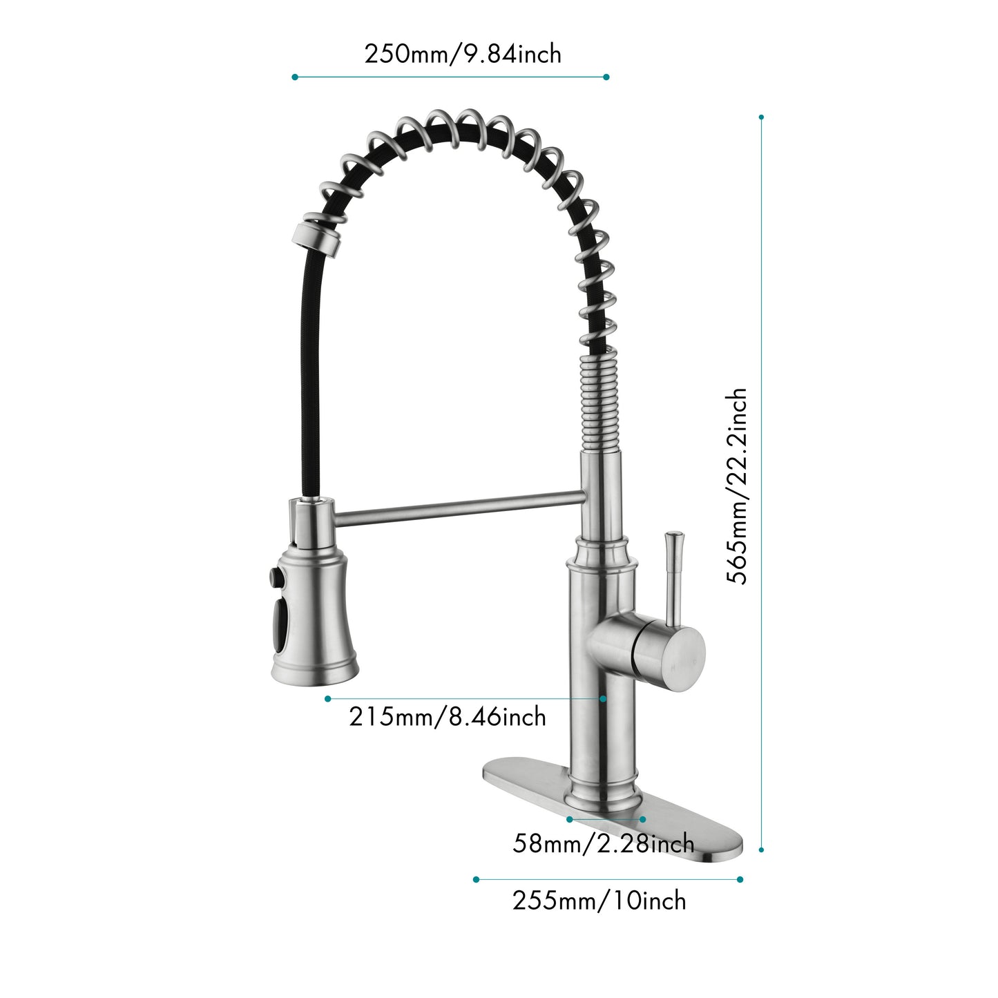 Touch Kitchen Faucet with Pull Down Sprayer Commercial Kitchen Faucet with Dual Function Pull-Down