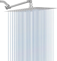 Brushed nickel 10" Square Rainfall & High Pressure Stainless Steel Bath Shower head