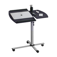 Techni Mobili Rolling Adjustable Laptop Cart, Graphite