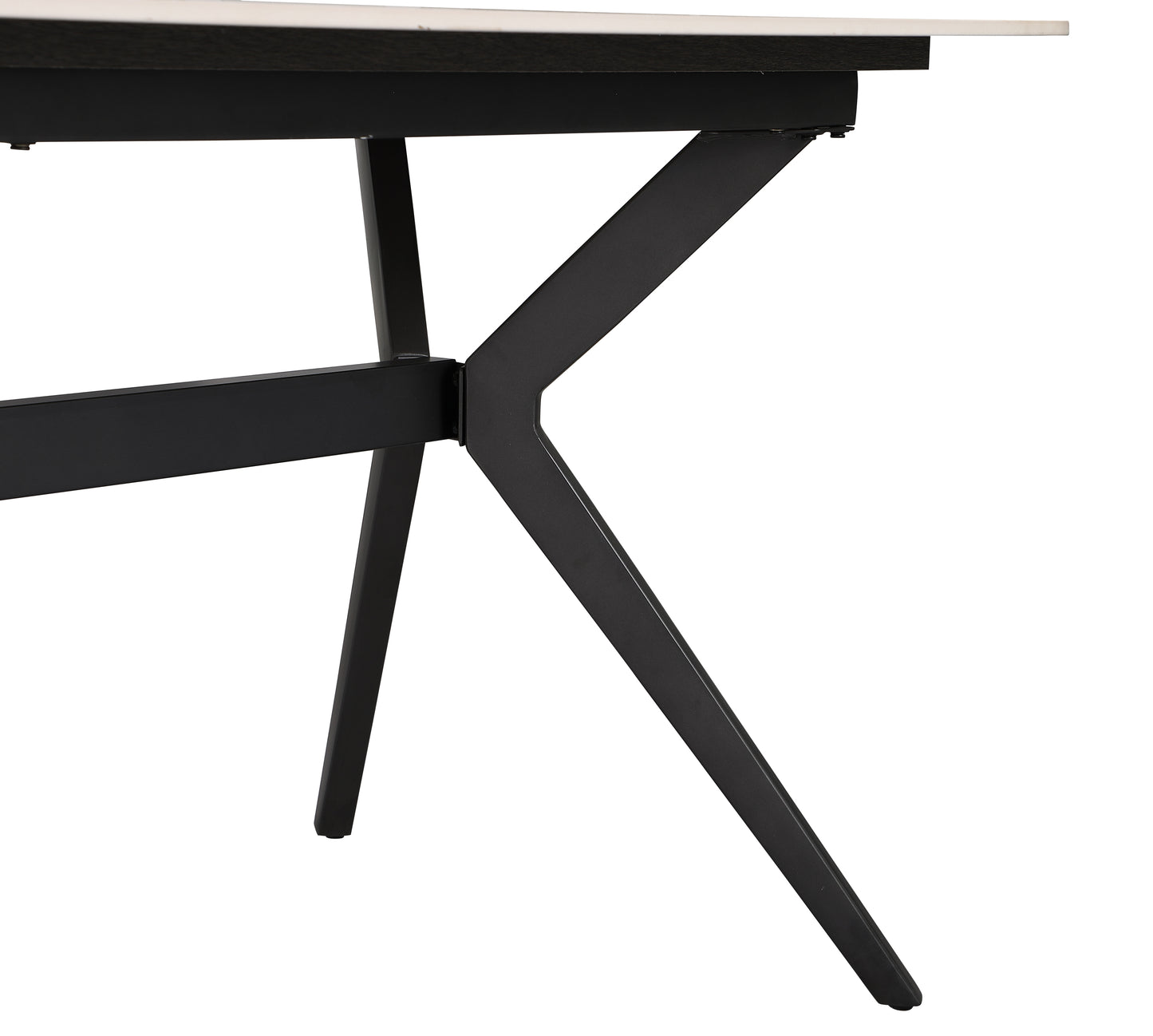 Morden Horse belly shape dining table with metal base