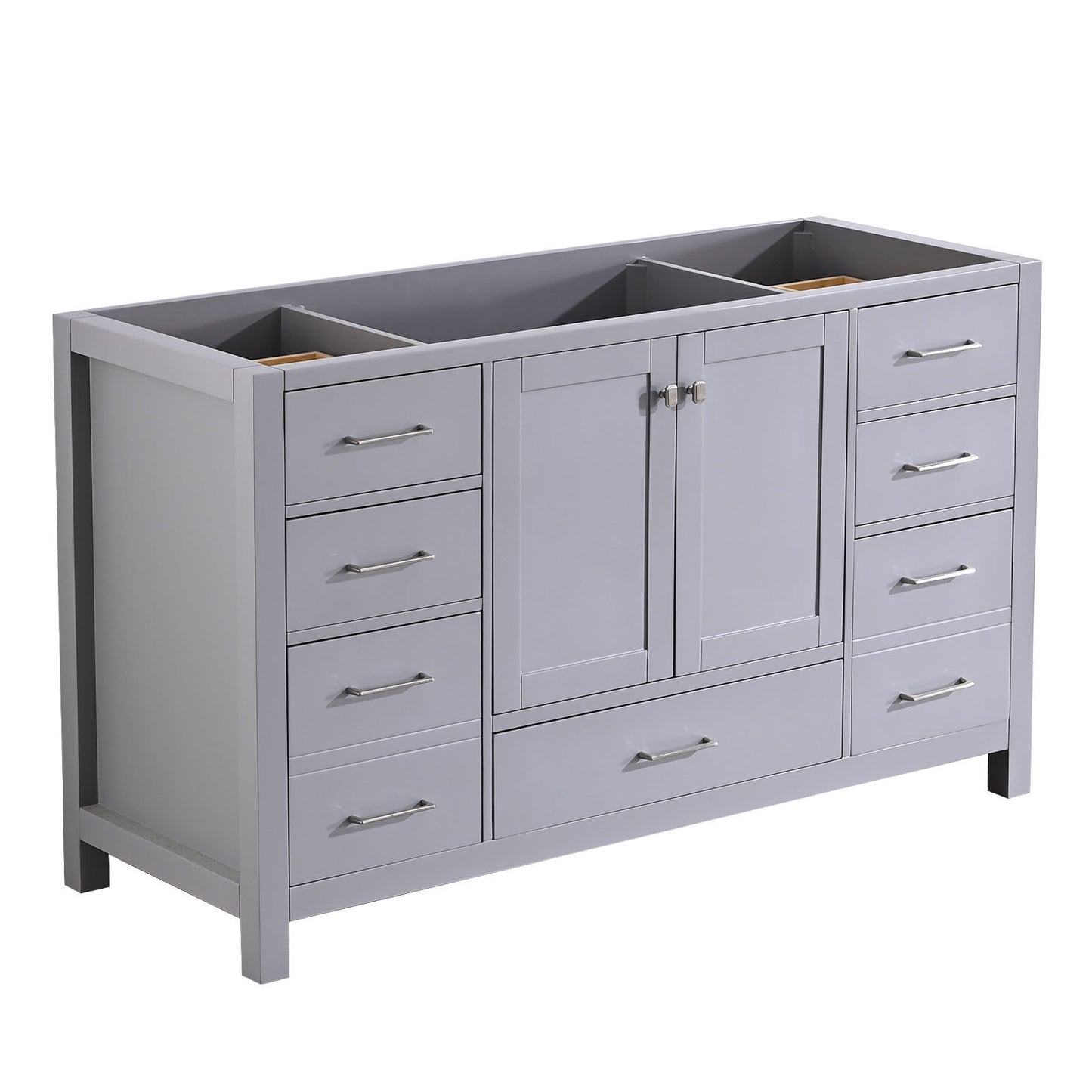 Bathroom Vanity Base Cabinet only, Single Bath Vanity in Gray, Bathroom Storage with Soft Close Doors and Drawers