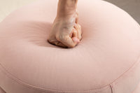 006-Soft Velvet  Round Ottoman Footrest Stool,Pink