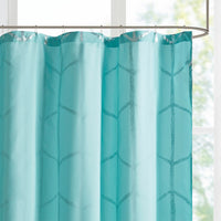 Printed Metallic Shower Curtain