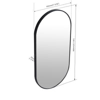 18 x 35 Inch Bathroom Mirror Black Aluminum Frame