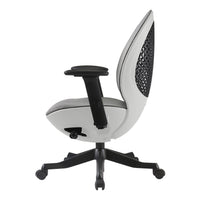 Techni Mobili Deco LUX Executive Office Chair, White