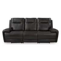 Trevor Triple Power Sofa,Genuine Leather,Lumbar Support,Adjustable Headrest,USB & Type C Charge Port,Middle Armless Chair Stationary