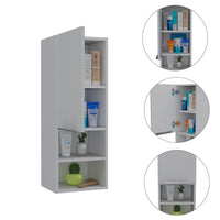 Mila  Bathroom Cabinet, Two Internal Shelves, Two External Shelves, Single Door -White