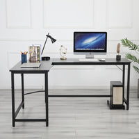 High quality safe and environmentally friendly office home school Black L-shaped corner desk