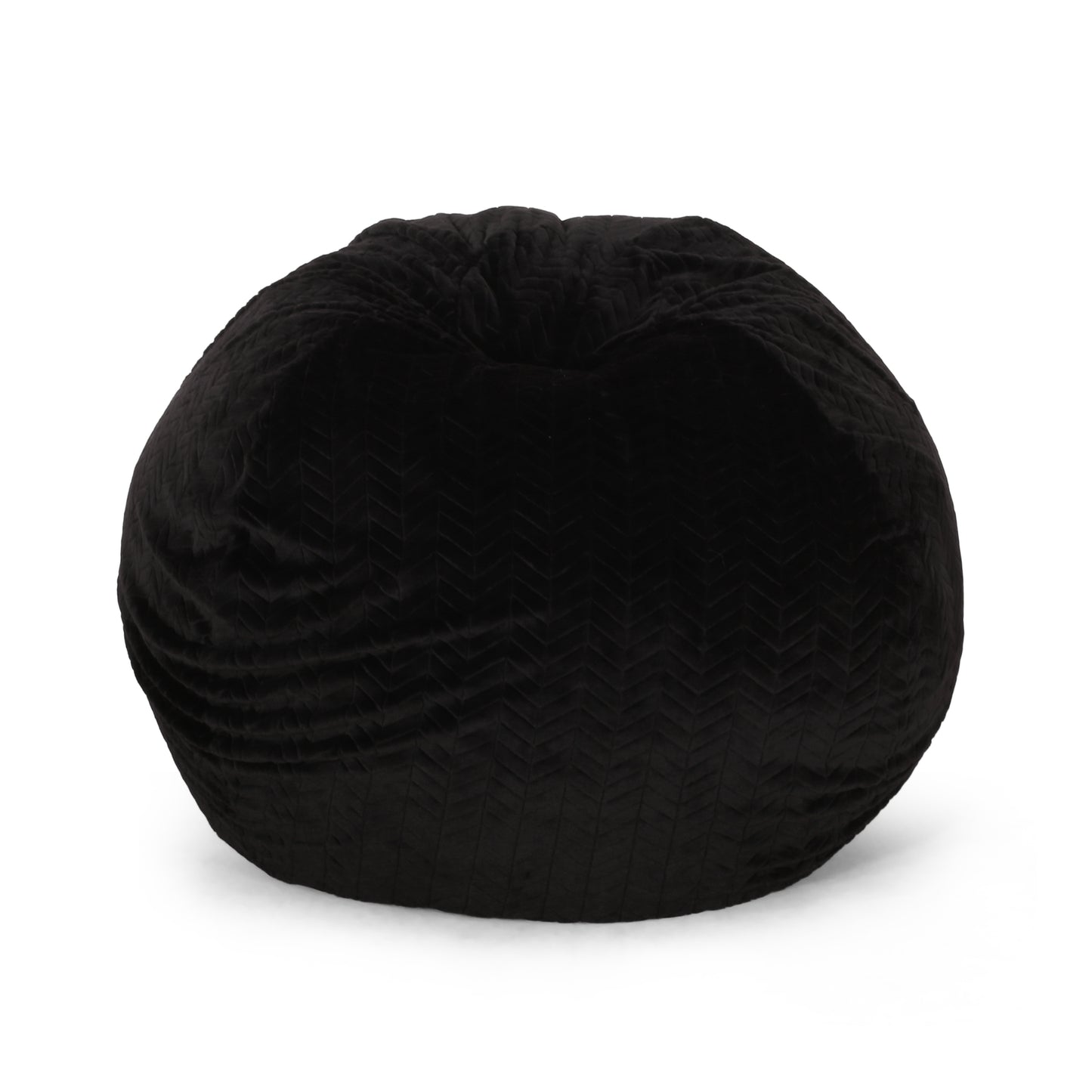 Upson Short Faux Fur 5 Ft. Bean Bag, Black