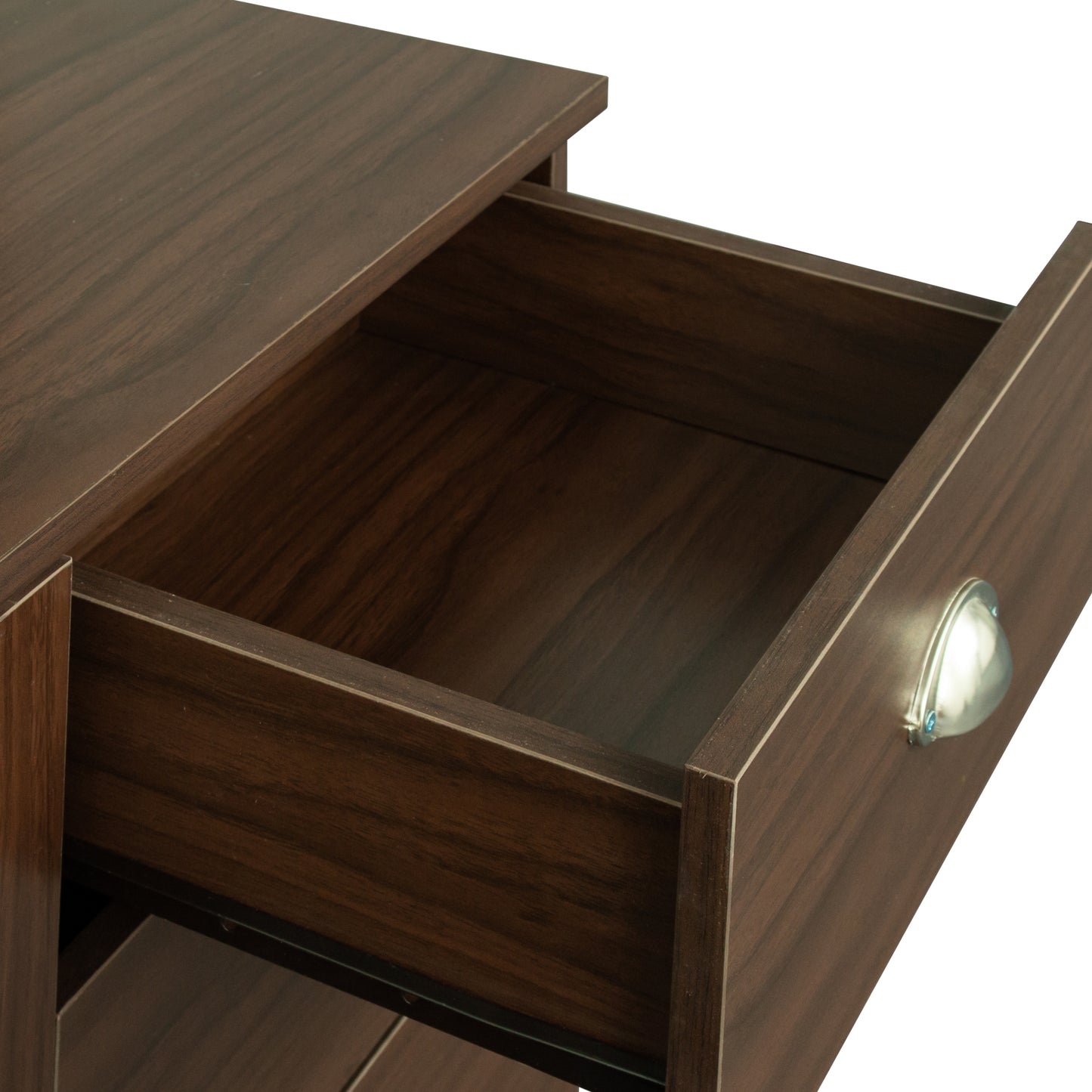 Home Office Computer Desk with Hutch,Walnut