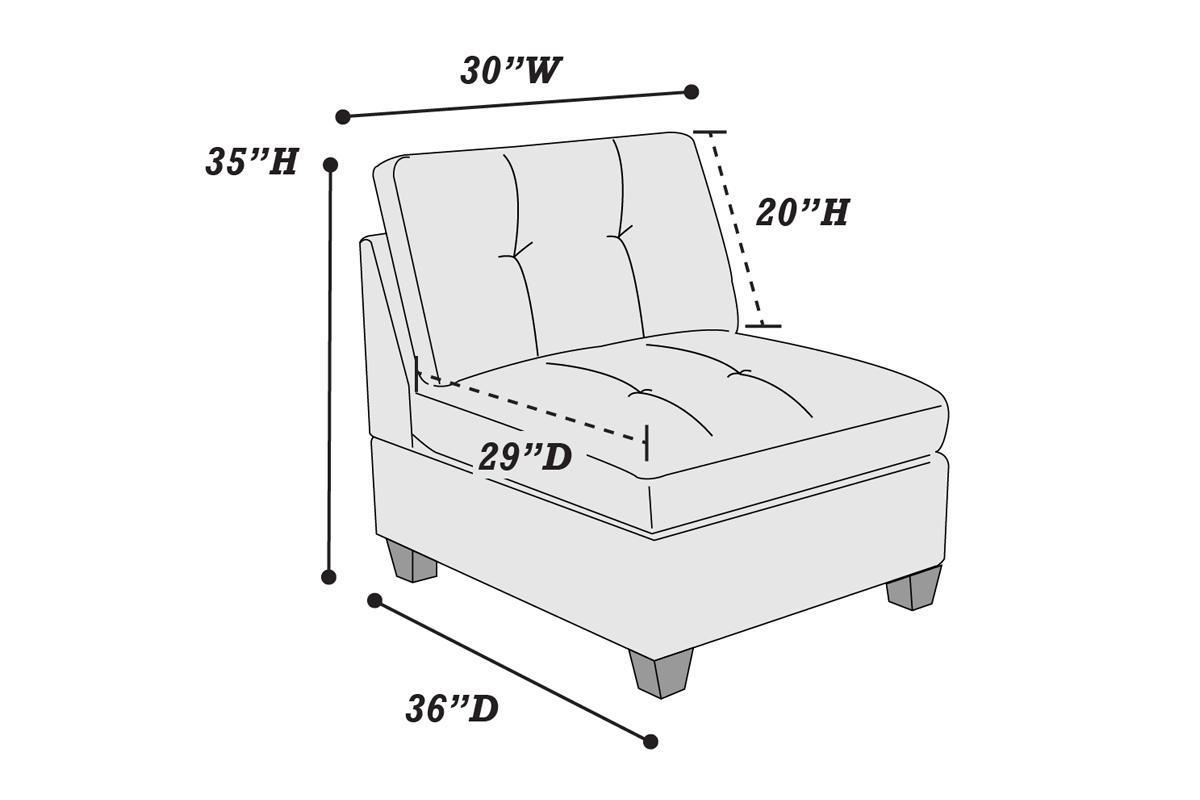 Contemporary Genuine Leather Dark Coffee Tufted 6pc Modular Sofa Set 4x Corner Wedge 1x Armless Chair 1x Ottoman Living Room Furniture Sofa Couch